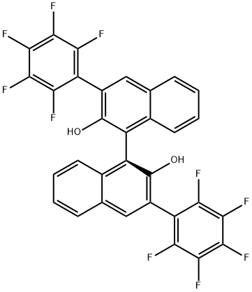 (S)-3,3'-二(五氟苯基)-1,1'-联萘酚 结构式