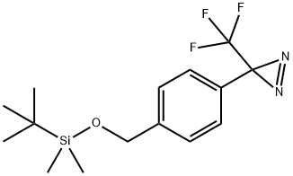 3H-DIAZIRINE, 3-[4-[[[(1,1-DIMETHYLETHYL)DIMETHYLSILYL]OXY]METHYL]PHENYL]-3-(TRIFLUOROMETHYL)- 结构式