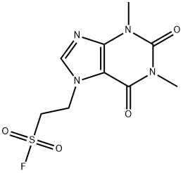 2-(1,3-二甲基-2,6-二氧代-2,3,6,7-四氢-1H-嘌呤-7-基)乙-1-磺酰基氟 结构式