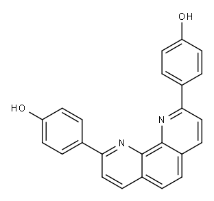 4,4'-(1,10-菲咯啉-2,9-二基)二苯酚 结构式