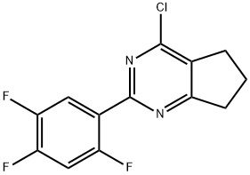5H-Cyclopentapyrimidine, 4-chloro-6,7-dihydro-2-(2,4,5-trifluorophenyl)- (9CI) 结构式