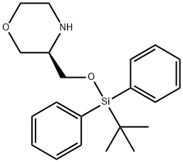 Morpholine, 3-[[[(1,1-dimethylethyl)diphenylsilyl]oxy]methyl]-, (3R)- 结构式