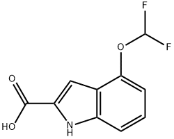 4-(二氟甲氧基)-1H-吲哚-2-羧酸 结构式