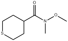 N-methoxy-N-methylthiane-4-carboxamide 结构式