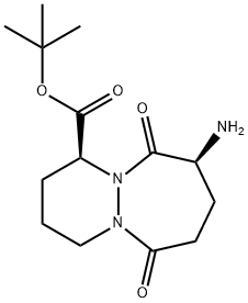 (1S,9S)-9-氨基-6,10-二氧八氢-6H-哒嗪[1,2-A][1,2]二氮杂-1-羧酸叔丁酯 结构式