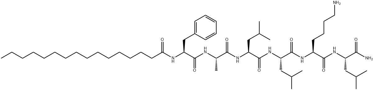 棕榈酰六胜肽-14 结构式