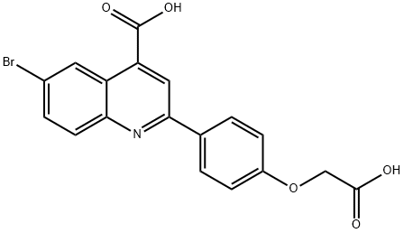 4-Quinolinecarboxylic acid, 6-bromo-2-[4-(carboxymethoxy)phenyl]- 结构式