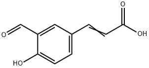 3-(3-甲酰基-4-羟基苯基)丙烯酸 结构式
