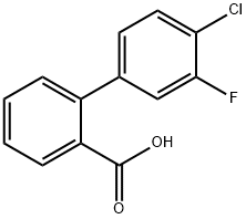 [1,1'-Biphenyl]-2-carboxylic acid, 4'-chloro-3'-fluoro- 结构式