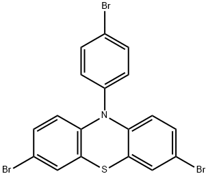 10H-PHENOTHIAZINE, 3,7-DIBROMO-10-(4-BROMOPHENYL)- 结构式