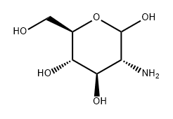2-氨基-2-脱氧-D-吡喃葡萄糖 结构式