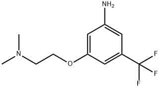 3-(2-二甲氨基乙氧基)-5-三氟甲基苯胺 结构式