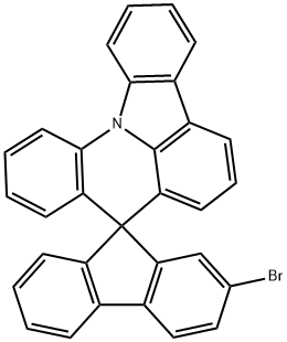 2-溴螺[芴-9,8'-吲哚[3,2,1-DE]吖啶] 结构式