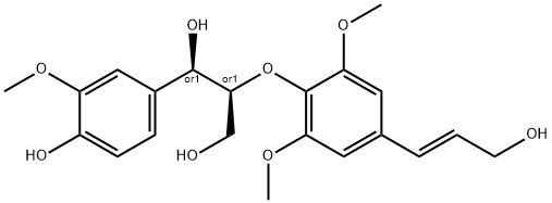 赤式愈创木酚基甘油-Β-O-4'-芥子醇醚 结构式