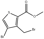 methyl 4-bromo-3-(bromomethyl)thiophene-2-carboxylate 结构式