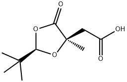 (2R,4R)-(2-tert-Butyl-4-methyl-5-oxo-[1,3]dioxolan-4-yl)-acetic acid 结构式