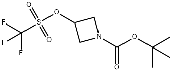 1-Azetidinecarboxylic acid, 3-[[(trifluoromethyl)sulfonyl]oxy]-, 1,1-dimethylethyl ester 结构式