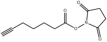 2,5-Dioxopyrrolidin-1-yl hept-6-ynoate 结构式