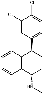 1-Naphthalenamine, 4-(3,4-dichlorophenyl)-1,2,3,4-tetrahydro-N-methyl-, (1S,4R)- 结构式