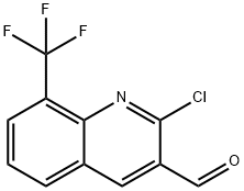 2-氯-8-(三氟甲基)-3-喹啉甲醛 结构式