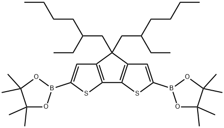 2,6-二硼酸频哪醇酯-4,4-二(2-乙基己基)-二噻吩并环戊二烯 结构式