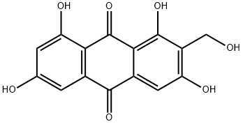 9,10-Anthracenedione, 1,3,6,8-tetrahydroxy-2-(hydroxymethyl)- 结构式