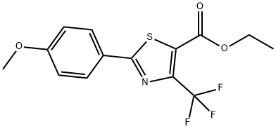 ETHYL 4-(TRIFLUOROMETHYL)-2-(4-METHOXYPHENYL)THIAZOLE-5-CARBOXYLATE 结构式