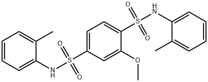 2-methoxy-1-N,4-N-bis(2-methylphenyl)benzene-1,4-disulfonamide 结构式