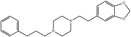 1-[2-(1,3-Benzodioxol-5-yl)ethyl]-4-(3-phenylpropyl)piperazine dihydrochloride 结构式