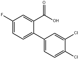 2-(3,4-二氯苯基)-5-氟苯甲酸 结构式