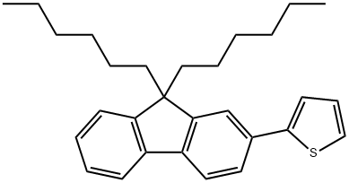 Thiophene, 2-(9,9-dihexyl-9H-fluoren-2-yl)- 结构式