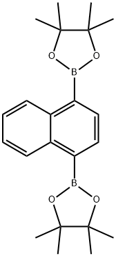 4,4,5,5-TETRAMETHYL-2-[4-(4,4,5,5-TETRAMETHYL-1,3,2-DIOXABOROLAN-2-YL)NAPHTHALEN-1-YL]-1,3,2-DIOXABOROLANE 结构式