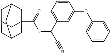 Tricyclo[3.3.1.13,7]decane-1-carboxylic acid, cyano(3-phenoxyphenyl)methyl ester 结构式