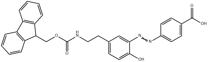 4-(5-(2-N-Fmoc ethyl)-2-hydroxyphenylazo)benzoic acid 结构式