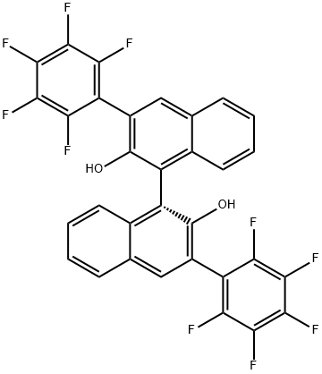 (R)-3,3'-二(五氟苯基)-1,1'-联萘酚 结构式