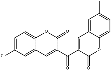 6-chloro-3-(6-methyl-2-oxo-2H-chromene-3-carbonyl)-2H-chromen-2-one 结构式