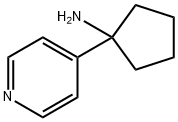 Cyclopentanamine, 1-(4-pyridinyl)- 结构式