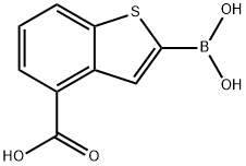 Benzo[b]thiophene-4-carboxylic acid, 2-borono- 结构式