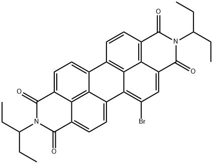 Anthra[2,1,9-def:6,5,10-d'e'f']diisoquinoline-1,3,8,10(2H,9H)-tetrone, 5-bromo-2,9-bis(1-ethylpropyl)- 结构式