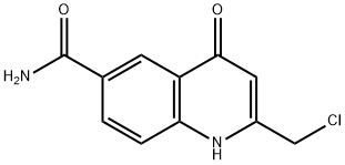 2-(chloromethyl)-4-oxo-1,4-dihydro-6-quinolinecarboxamide(SALTDATA: FREE) 结构式