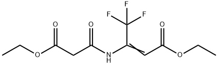 2-Butenoic acid, 3-[(3-ethoxy-1,3-dioxopropyl)amino]-4,4,4-trifluoro-, ethyl ester 结构式