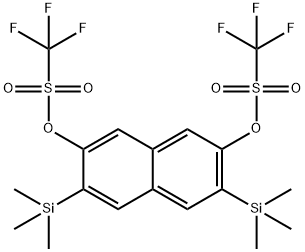 3,6-二(三甲基甲硅基)萘-2,7-三氟甲磺酸酯 结构式