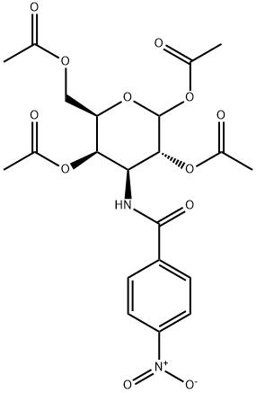 1,2,4,6-Tetra-O-acetyl-3-deoxy-3-N-(4-nitrobenzamido)-D-galactopyranose 结构式