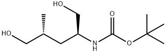 叔-丁基 ((2S,4R)-1,5-二羟基-4-甲基戊烷-2-基)氨基甲酯 结构式