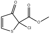 2-Thiophenecarboxylic acid, 2-chloro-2,3-dihydro-3-oxo-, Methyl ester 结构式