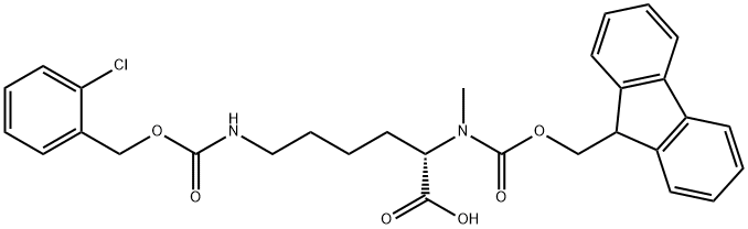 (9H-Fluoren-9-yl)MethOxy]Carbonyl N-Me-Lys(2-Cl-Z)-OH 结构式