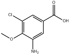 Benzoic acid, 3-amino-5-chloro-4-methoxy- 结构式