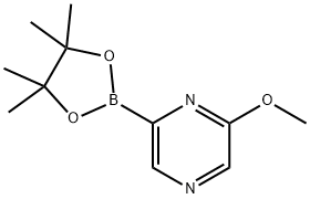 6-甲氧基吡嗪-2-硼酸频哪醇酯 结构式