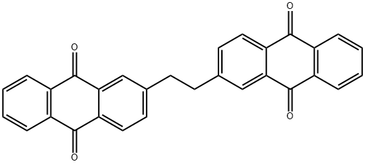 9,10-Anthracenedione, 2,2'-(1,2-ethanediyl)bis- 结构式