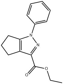 1-苯基-1H,4H,5H,6H-环戊二烯[C]吡唑-3-羧酸乙酯 结构式